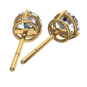 Boucles d'oreilles diamants naturels ronds 1.20 carat or jaune Cristina